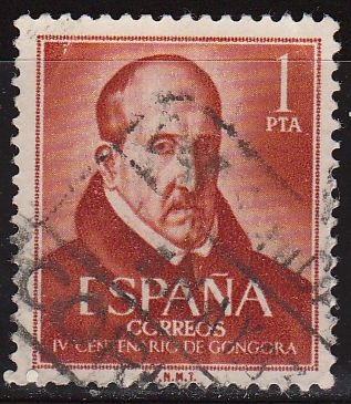 z vendido España 1961 1370 Sello º Luis de Gongora y Argote 1pta Timbre Espagne Spain Spagna
